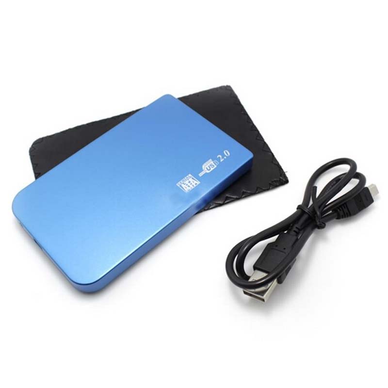 Slim USB 2.0 SATA 2.5 inch inch HDD Hard Drive Enclosure External Hard Disk Drive Case support 1TB